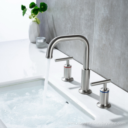 Widespread Bathroom Faucet Brushed Nickel